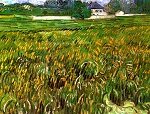 Винсент Виллем Ван Гог Овер 1890г, Пшеничное поле в Овере и белый дом. ван-гог.рф